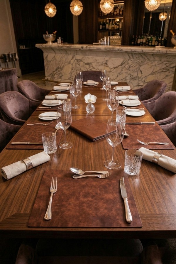 Basic Amerikan Servisi 6'lı Servis Seti Kahve