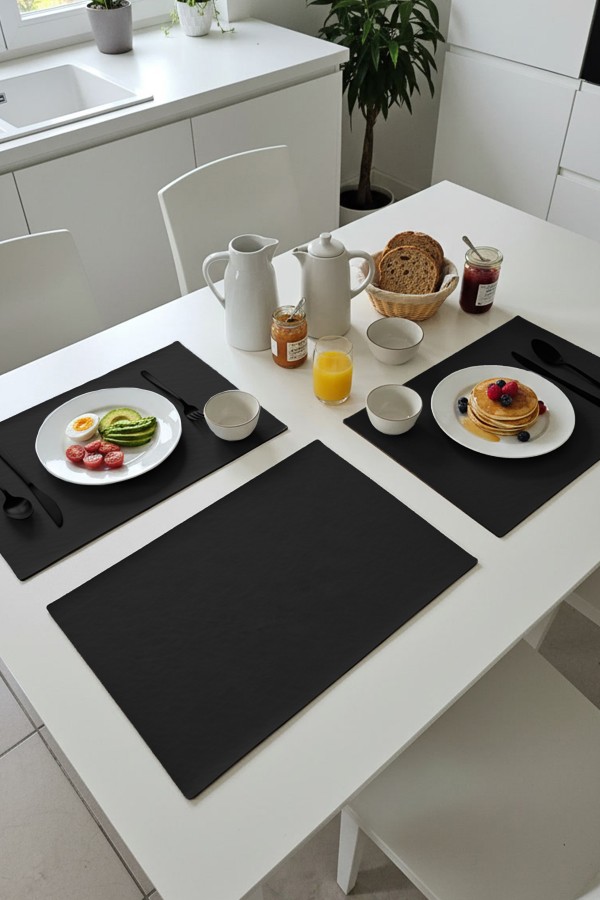 Basic Amerikan Servisi 6'lı Servis Seti Siyah