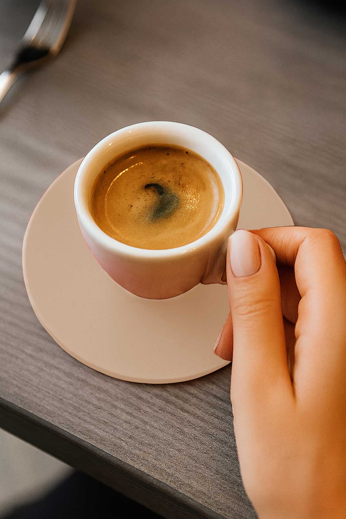 Yuvarlak Bardak Altlığı Seti Krem Ø10 cm