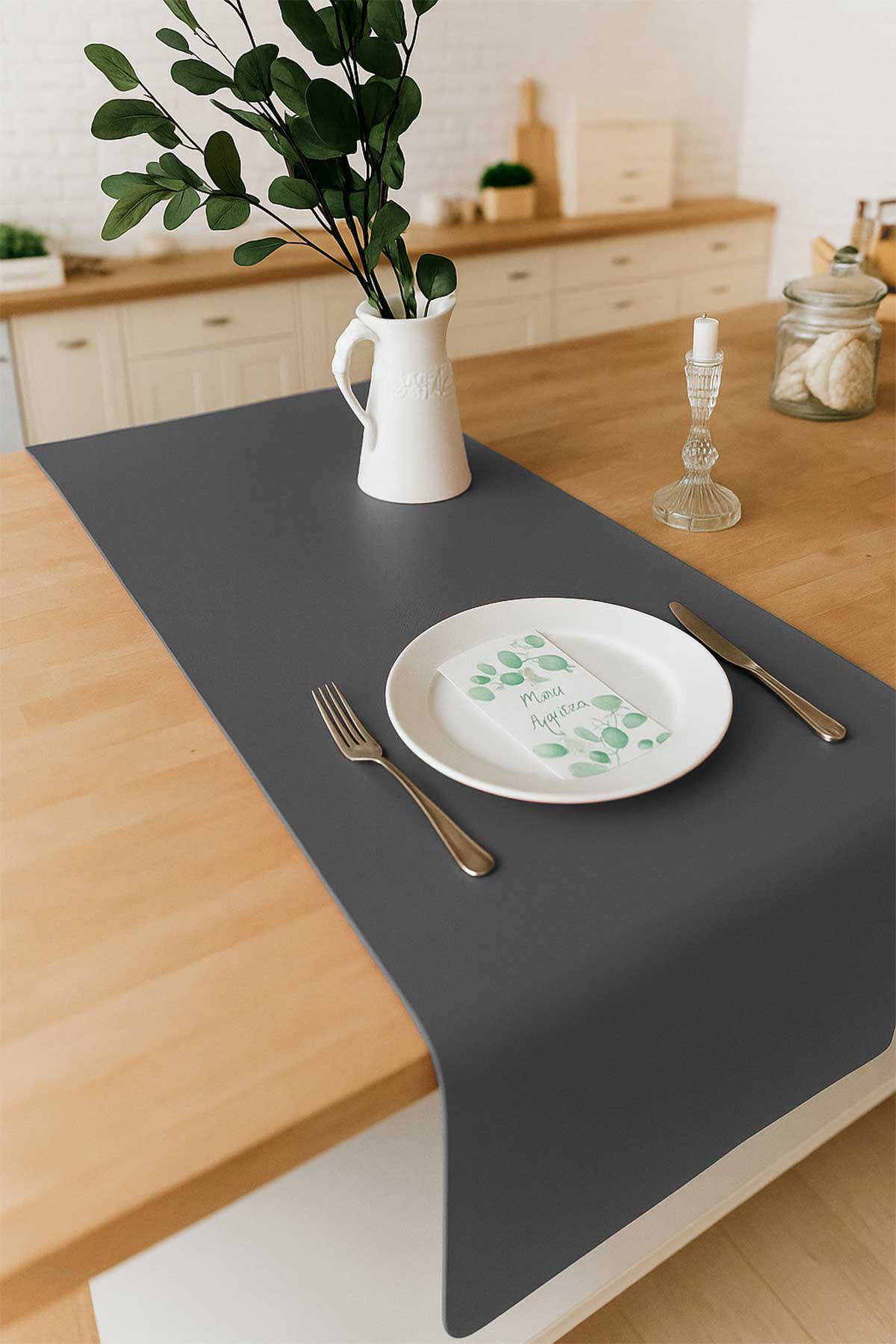 Basic Serisi Runner Antrasit 32x130cm