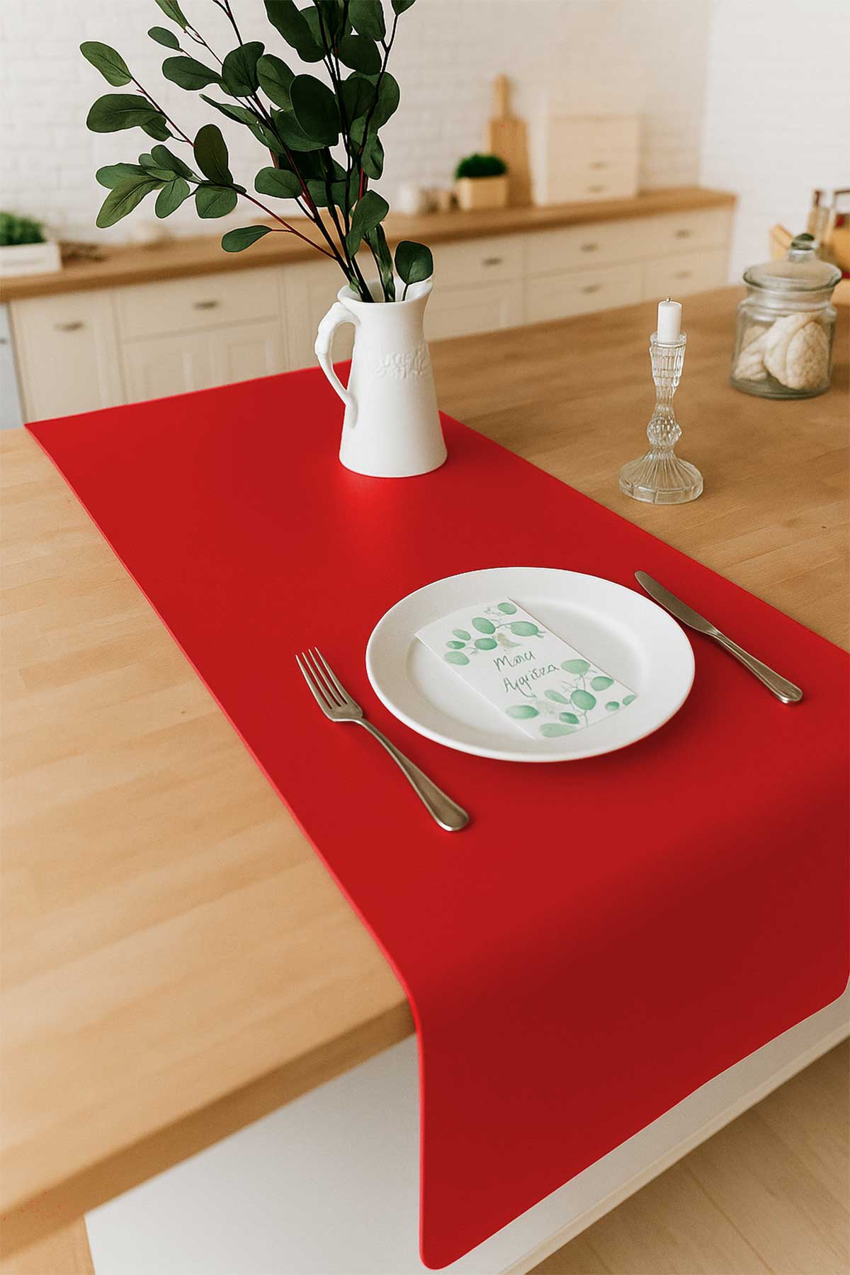 Basic Serisi Runner Kırmızı 32x130cm