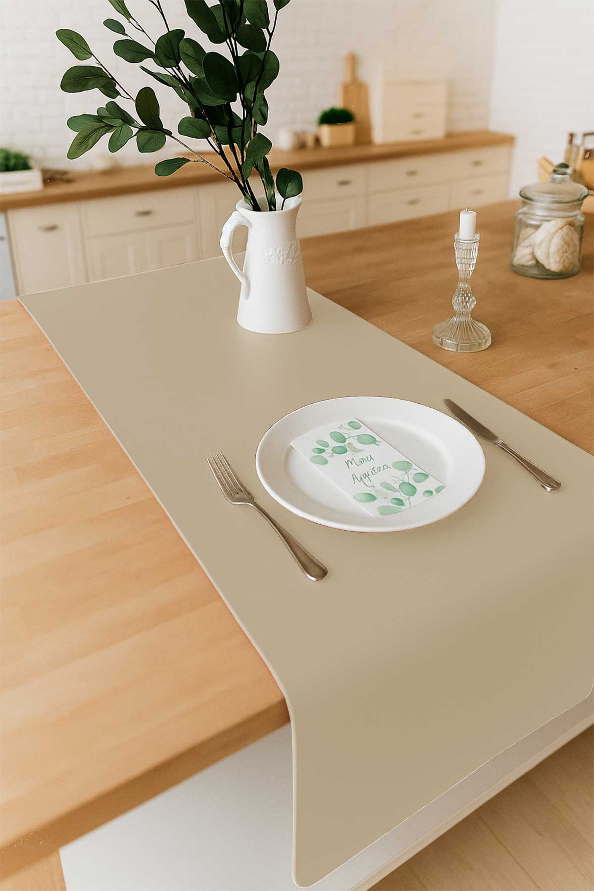 Basic Serisi Runner Krem 32x130cm